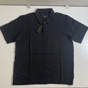 Rag & Bone Mens Classic Slub Jersey Polo Black Mens XL NWT MSRP $148